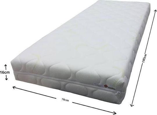 Beboulino Orthopedic Mattress Kids Bed Aloe Vera 70cmx190cmx14cm