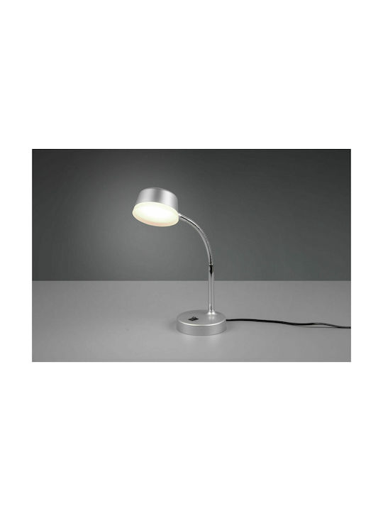 Trio Lighting Kiko LED Φωτιστικό Γραφείου με Εύκαμπτο Βραχίονα σε Ασημί Χρώμα