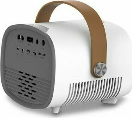 Factory YG230 Mini Projector LCD Standard Lamp with Built-in Speakers White