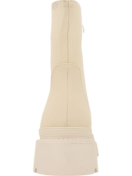 Slick Damen Knöchelstiefel Beige