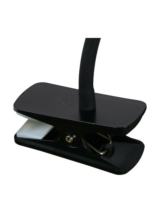 Lucide Lightning Zozy LED Office Lamp with Flexible Arm and Clip in Black Color