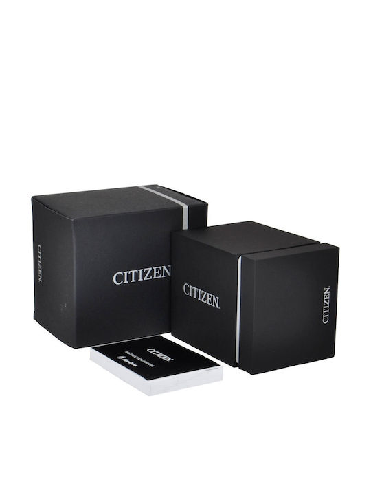 Citizen Ανδρικό Ρολόι 41mm Χρονογράφος Μπαταρίας με Ασημί Μεταλλικό Μπρασελέ