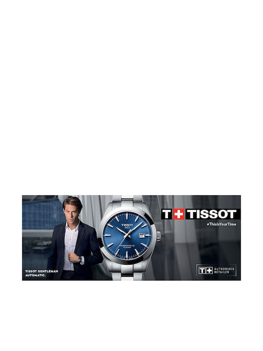 Tissot T-Classic Ceas Bărbătesc 41mm Automat cu Argintiu Brățară Metalică