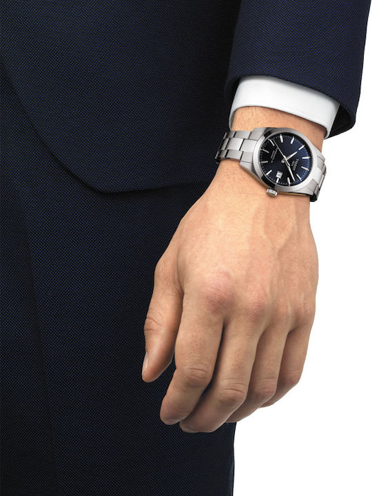 Tissot T-Classic Ceas Bărbătesc 41mm Automat cu Argintiu Brățară Metalică