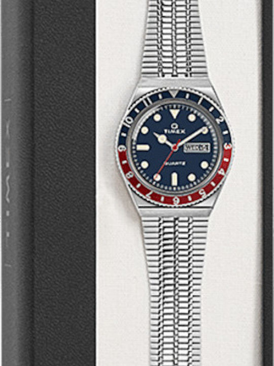 Timex Reissue Ανδρικό Ρολόι 38mm Μπαταρίας με Ασημί Μεταλλικό Μπρασελέ