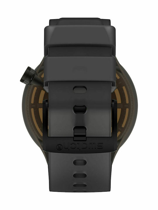 Swatch Big Bold Ceas Bărbați 47mm Solar Cu Curea Din Cauciuc Neagră