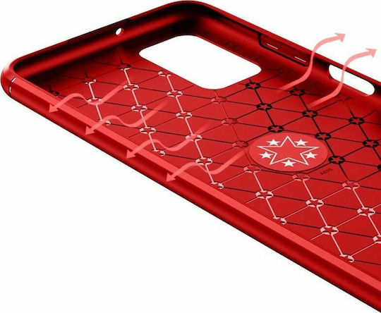 Ancus Autofocus Shockproof Umschlag Rückseite Kunststoff Rot (Galaxy A03s)