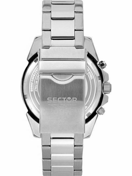 Sector 450 Men's Watch 48mm Chronograph Battery with Silver Metal Bracelet