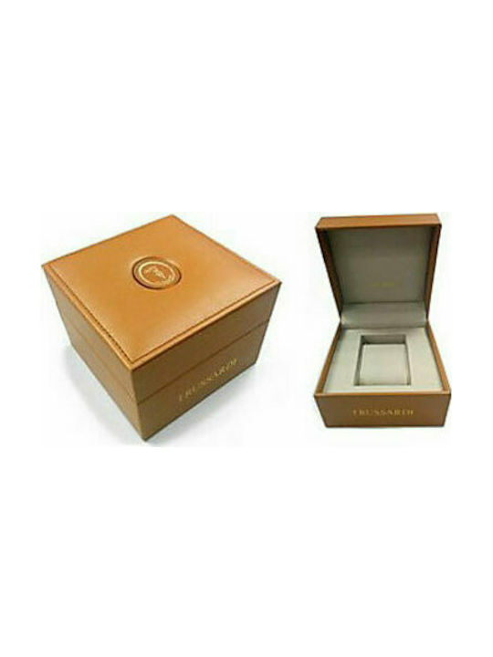 Trussardi T-Bent Herrenuhr 43mm Batterie mit Schwarzem rostfreiem Stahlarmband