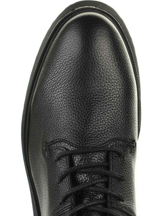 Women's Leather Combat Boots Black