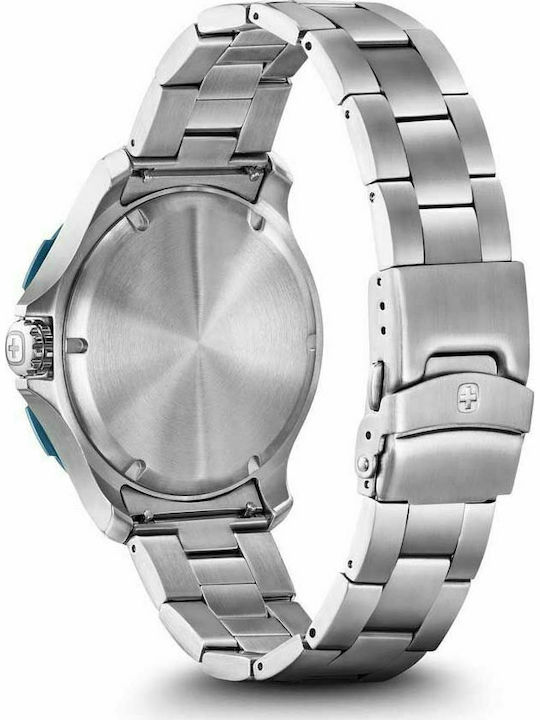 Seaforce Herrenuhr 43 mm mit Batterie in Silber