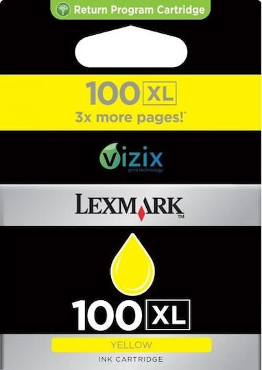 Lexmark 100XL Original Cerneală Imprimantă InkJet Galben (14N1071E)
