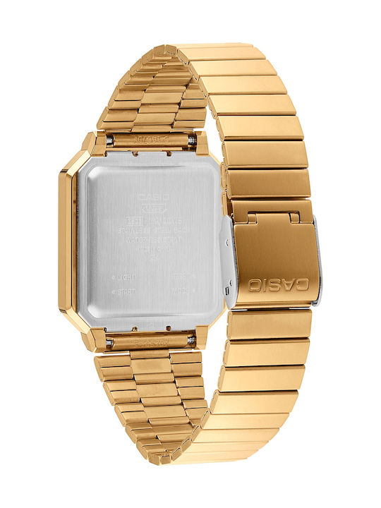 Casio Vintage Edgy Ρολόι Μπαταρίας με Μεταλλικό Μπρασελέ