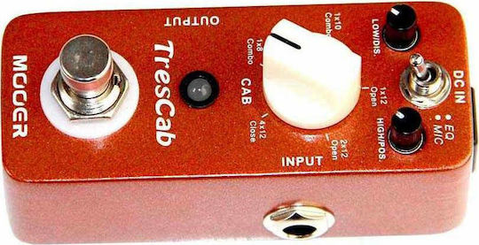 Mooer Tres Cab Simulated Πετάλι Simulator Ηλεκτροακουστικών Οργάνων, Ηλεκτρικής Κιθάρας και Ηλεκτρικού Μπάσου