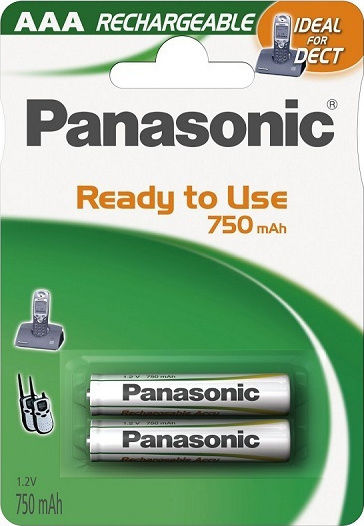 Panasonic Stay Charged Επαναφορτιζόμενες Μπαταρίες AAA Ni-MH 750mAh 1.2V 2τμχ