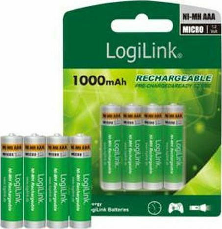 LogiLink Презареждащи батерии AAA Ni-MH 1000mAh 1.2V 4бр