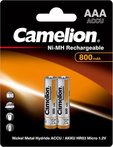 Camelion Επαναφορτιζόμενες Μπαταρίες AAA Ni-MH 800mAh 1.2V 2τμχ