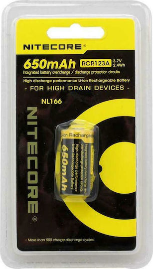 NiteCore NL1665R Презареждаща батерия 16340 Li-ion 650mAh 3.6V 1бр