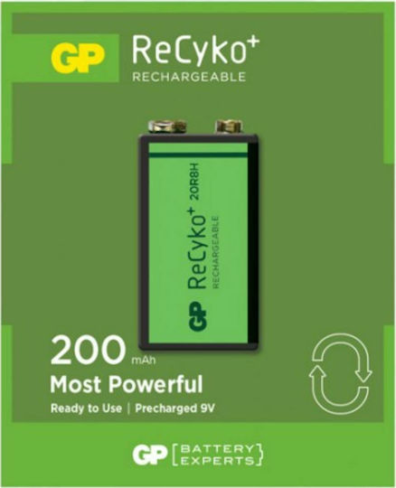 GP Batteries ReCyko Baterie Reîncărcabilă 9V Ni-MH 200mAh 1buc