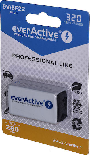 everActive Professional Line Презареждаща батерия 9V Ni-MH 280mAh 1бр