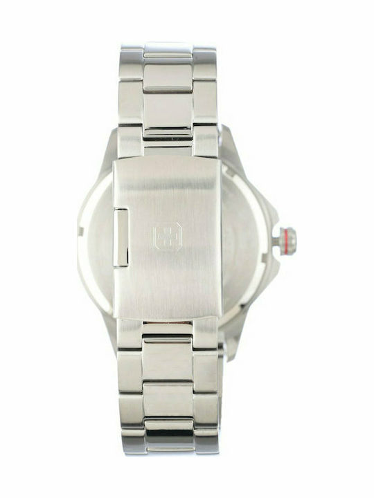 Swiss Military Hanowa Herrenuhr 45mm Chronograph Batterie mit Silber Rostfreien Stahlarmband