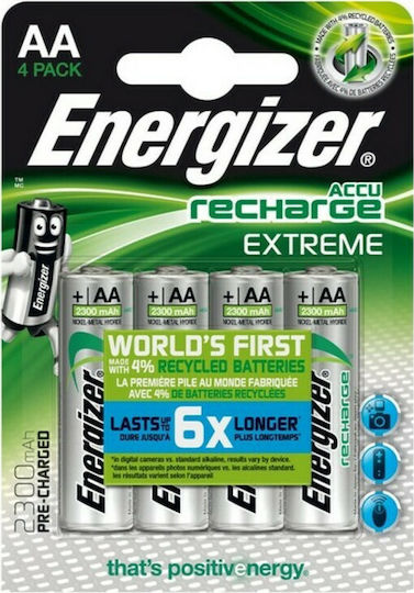 Energizer Extreme Επαναφορτιζόμενες Μπαταρίες AA Ni-MH 2300mAh 1.2V 4τμχ
