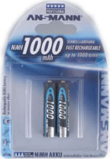 Ansmann Επαναφορτιζόμενες Μπαταρίες AAA Ni-MH 1000mAh 1.2V 2τμχ