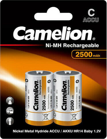 Camelion Επαναφορτιζόμενες Μπαταρίες C Ni-MH 2500mAh 1.2V 2τμχ