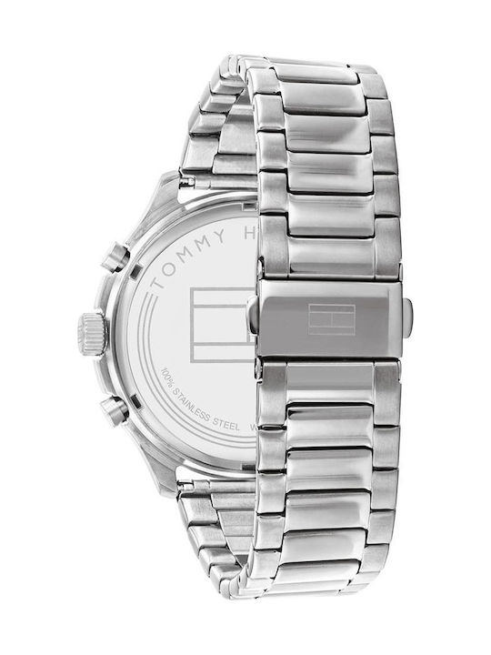Tommy Hilfiger Asher Men's Watch 44mm Chronograph Battery with Silver Metal Bracelet