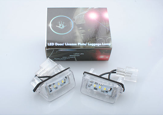 M-Tech Φώτα Πινακίδας Led 12V για Citroen Saxo / C3 / C4 / C5 Peugeot 206 / 207 / 307 / 406 / 407 2τμχ