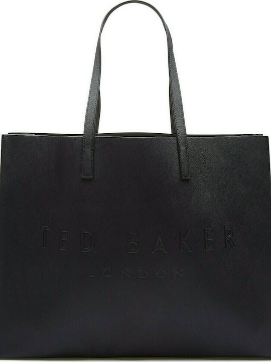 Icon Γυναικεία Τσάντα Shopper Ώμου Μαύρη