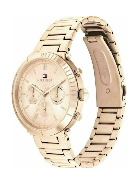 Tommy Hilfiger Emery Watch Chronograph with Pink Gold Metal Bracelet