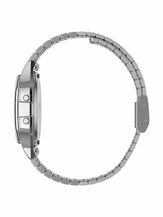 Timex T80 Digital Men's Watch 34mm Chronograph Battery with Silver Metal Bracelet