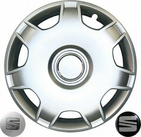 Croatia Cover Σετ Τάσια Αυτοκινήτου Seat Cordoba/Ibiza 4τμχ 14" Ασημί