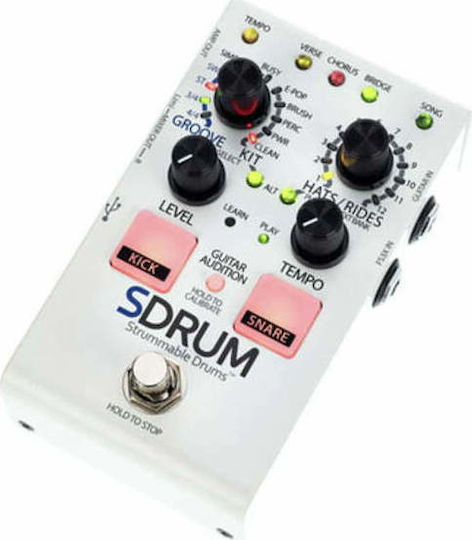 Digitech SDRUM Strummable Drums Pedale Wirkung Looper E-Gitarre und E-Bass