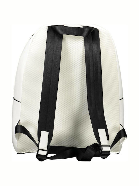 Runder Rucksack Piele Geantă pentru femei Rucsac Alb