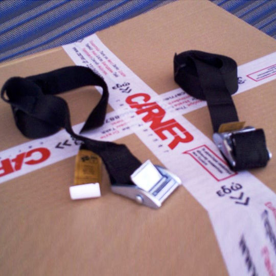 Auto Gs Car Luggage Strap 250x2.5cm & Hooks Black 2 Pieces