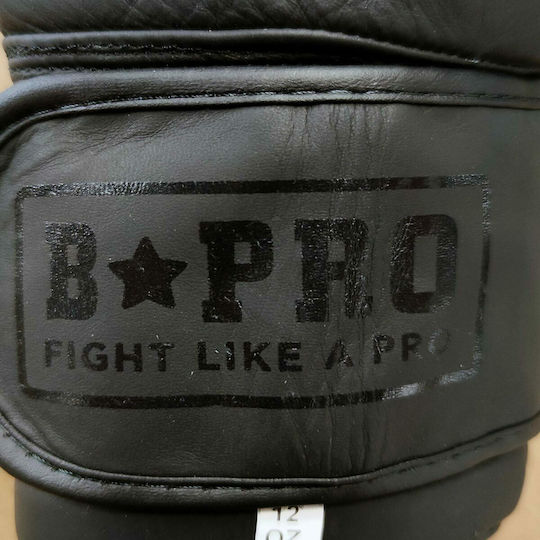 Boxing Pro 941000 Mănuși de Box din Piele pentru Competiție Negre
