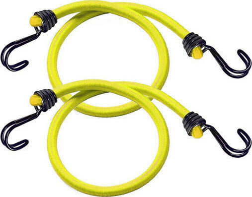 Master Lock Car Luggage Elastric Strap with Double Hook Yellow 100cm 2pcs 302200112