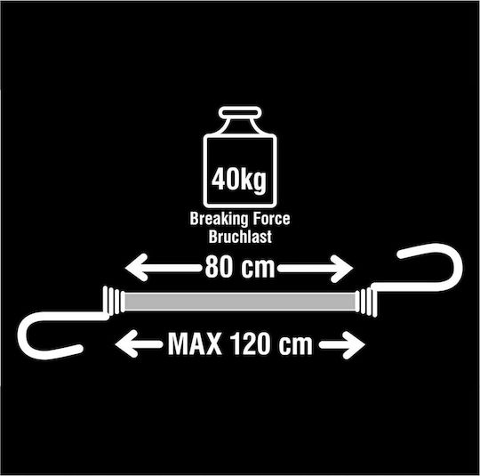 Master Lock Χταπόδι Αποσκευών Αυτοκινήτου 80cm με Διπλό Γάντζο Πράσινο 2τμχ