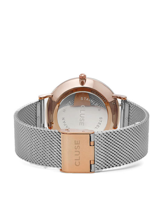 Cluse La Bohème Mesh Дамски Часовник 38мм Кварцов със Сребрист Метална Верижка