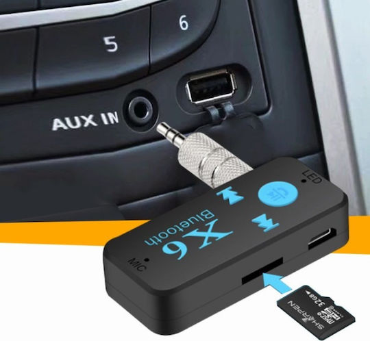 Bluetooth Автомобил Receiver X6 за Аудиосистемата (AUX / Аудиоприемник / USB порт за зареждане)