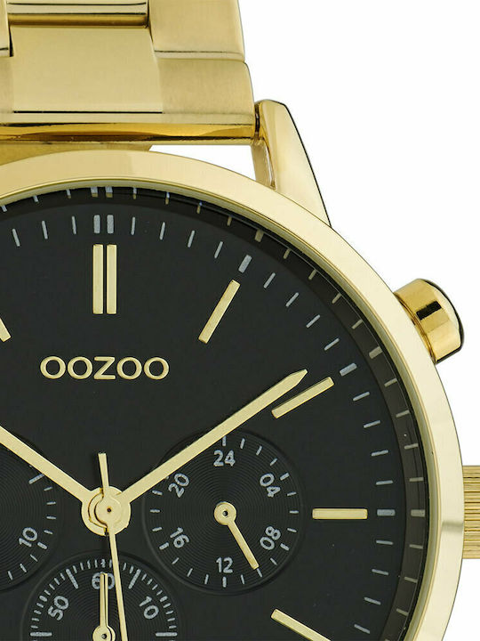 Oozoo Timepieces Women's Watch Chronograph with Gold Metal Bracelet
