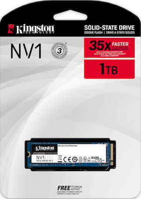 Kingston NV1 SSD 1TB τύπου M.2 με σύνδεση PCI Express 3.0 SNVS/1000G