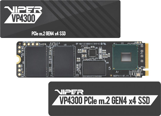 Patriot Viper VP4300 SSD 1TB M.2 Type with PCI Express 4.0 Communication Protocol and Heatsink PS5 Compatible