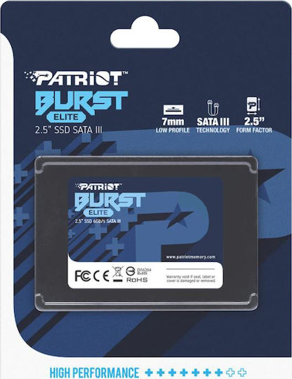 Patriot Burst Elite SSD 480GB 2.5'' Type with SATA III Connection PBE480GS25SSDR