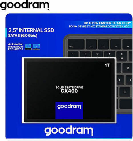 GoodRAM CX400 gen.2 SSD 1TB τύπου 2.5'' με σύνδεση SATA III SSDPR-CX400-01T-G2