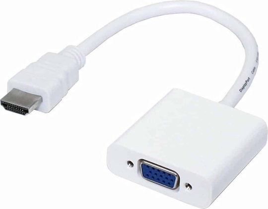Anga QA-C01 HDMI Male to VGA Female Converter White 1 Piece