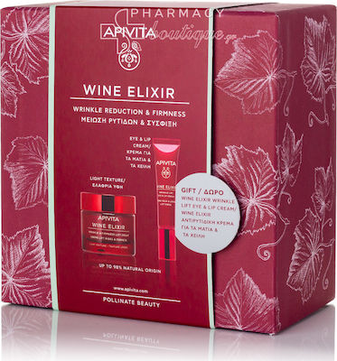 Apivita Wine Elixir Hautpflegeset für Anti-Aging & Festigung mit Augencreme & Gesichtscreme 65ml