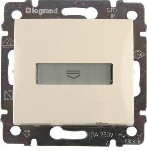 Legrand Valena Χωνευτός Καρτοδιακόπτης Τοίχου Εντολών χωρίς Πλαίσιο Μπεζ